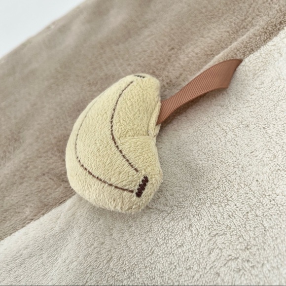 RARE Indigo Baby ABC Fuzzy Tan Monkey Bunny Bear Rattle Squeaker Play Blanket - Picture 10 of 17